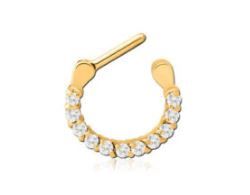 16g Gold Plated Hinged Septum
