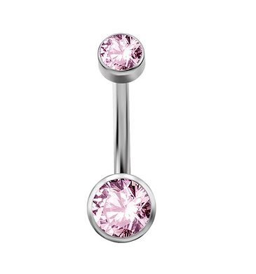 Royale 14g Titanium Double Gem Navel