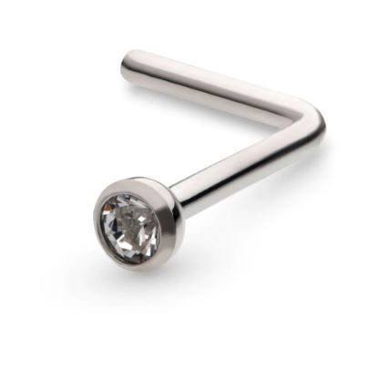 18g Steel L-Shaped Nose Stud