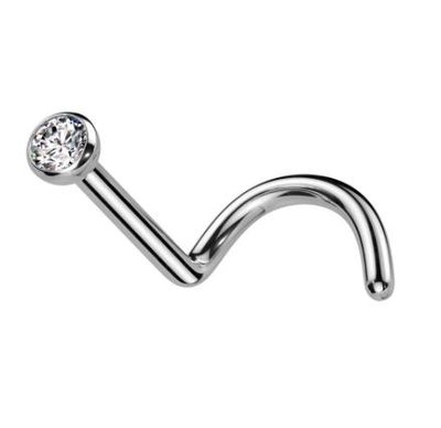 18g Titanium Gem Nose Screw