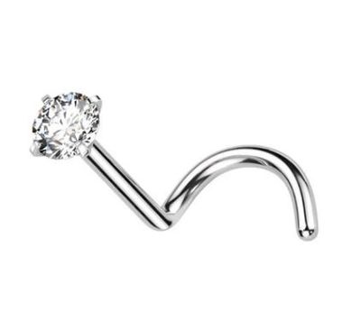 18g Titanium Prong Set Nose Screw