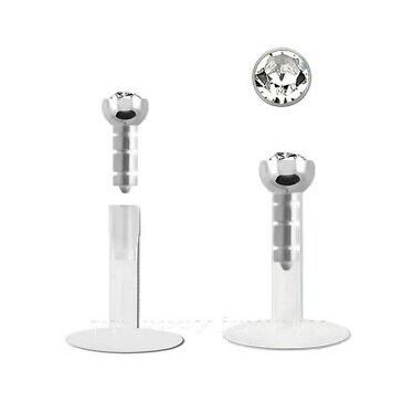 Bio-Flex Push Pin Gem Tops