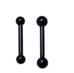 16g Black Steel Straight Barbell