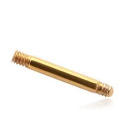 14g Gold Plated Nipple Barbell