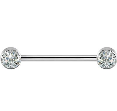 Royale Double Gem Threadless Nipple Barbell