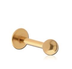 16g Gold Plated Threaded Steel Labrets