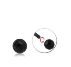 16g Black Steel Ball Externally Threaded Top