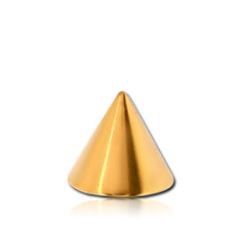16g Gold Plated Spike Externally Threaded Top