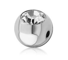 16g Steel Gem Captive Bead