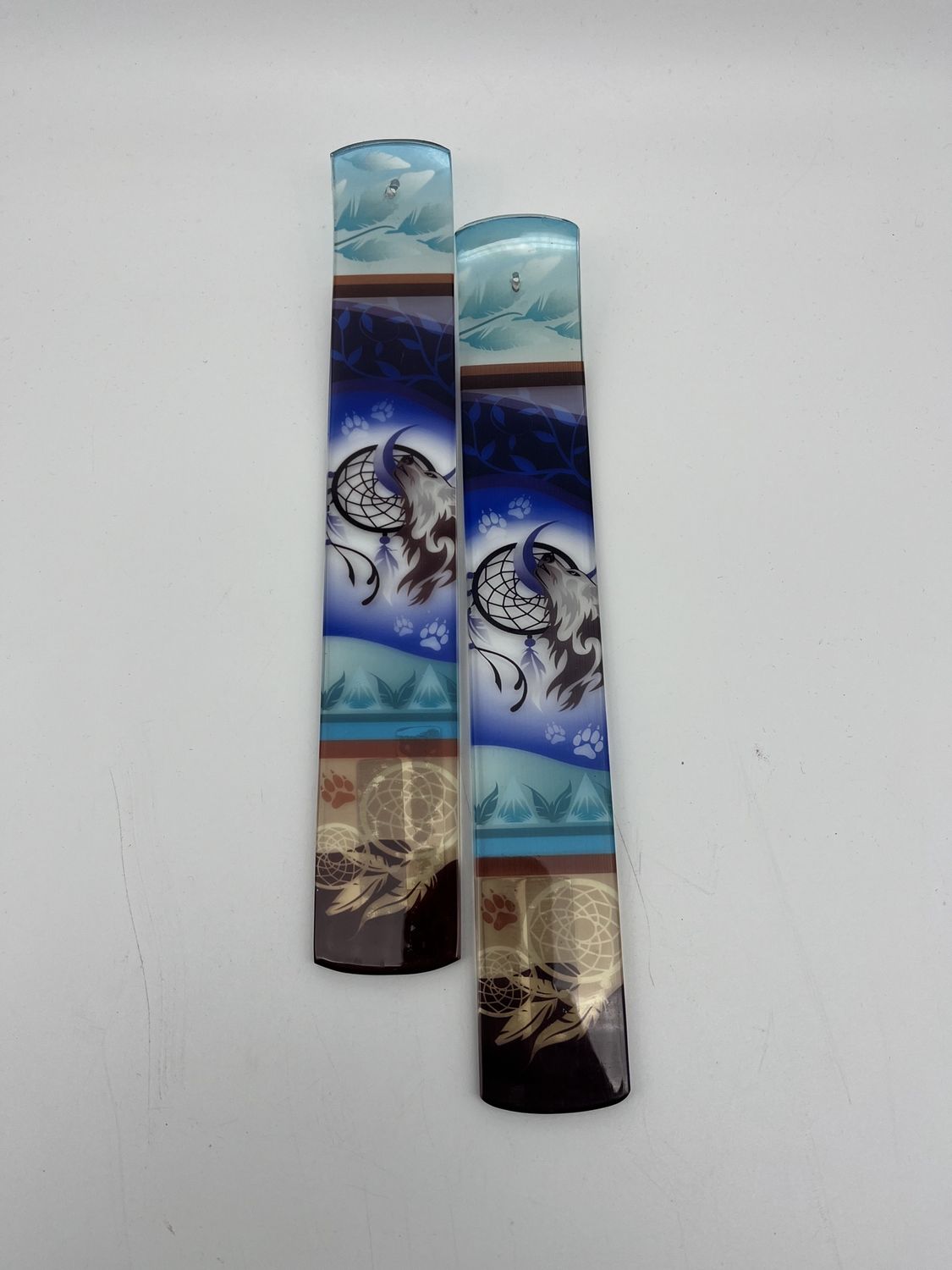 10&quot; Wolf/Dreamcatcher Glass Incense Burner