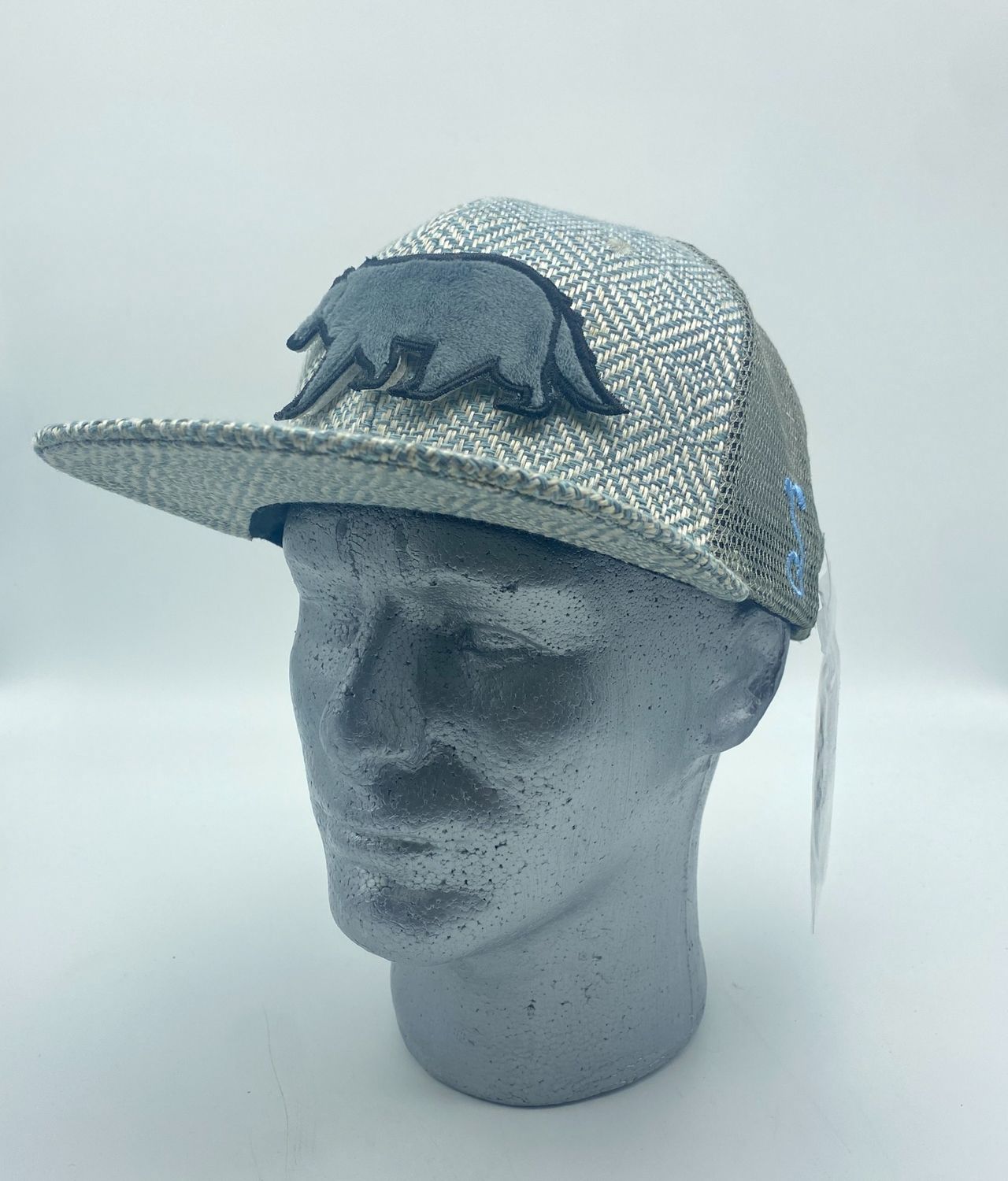 Grassroots Removable Bear Grey Wolf Mesh Snapback