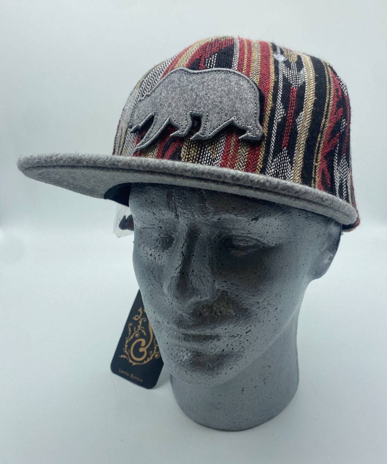 Grassroots Removable Bear Redstone Gray Snapback