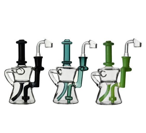 Red Eye Glass 6.5&quot; Black Knight Concentrate Recycler