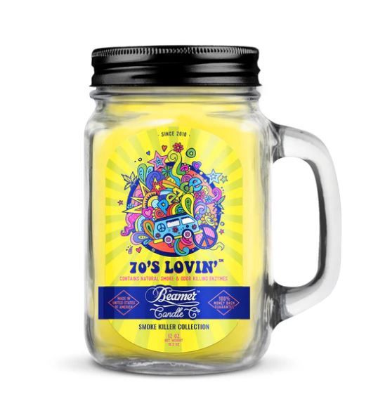 12oz Beamer Candle Co, Scent: 70&#39;s Lovin
