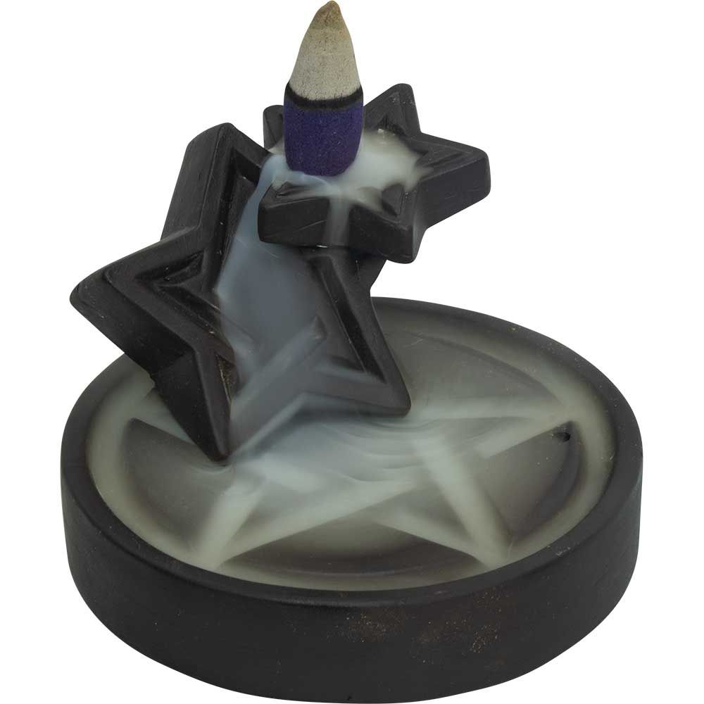 Ceramic Triple Pentacles Backflow Incense Burner
