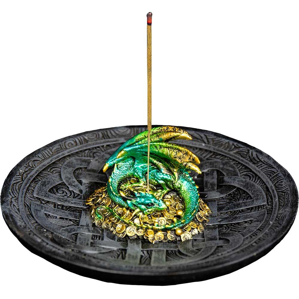 Dragon On Celtic Shield Incense Burner