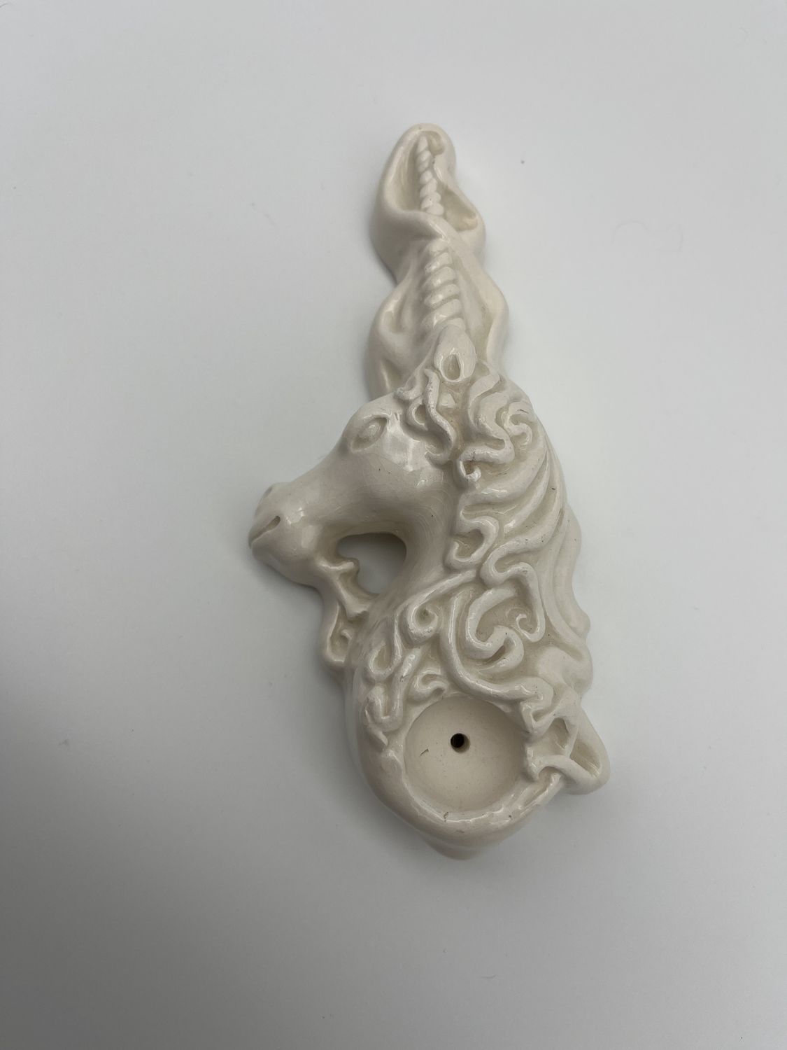 Ceramic Large Unicorn Pipe