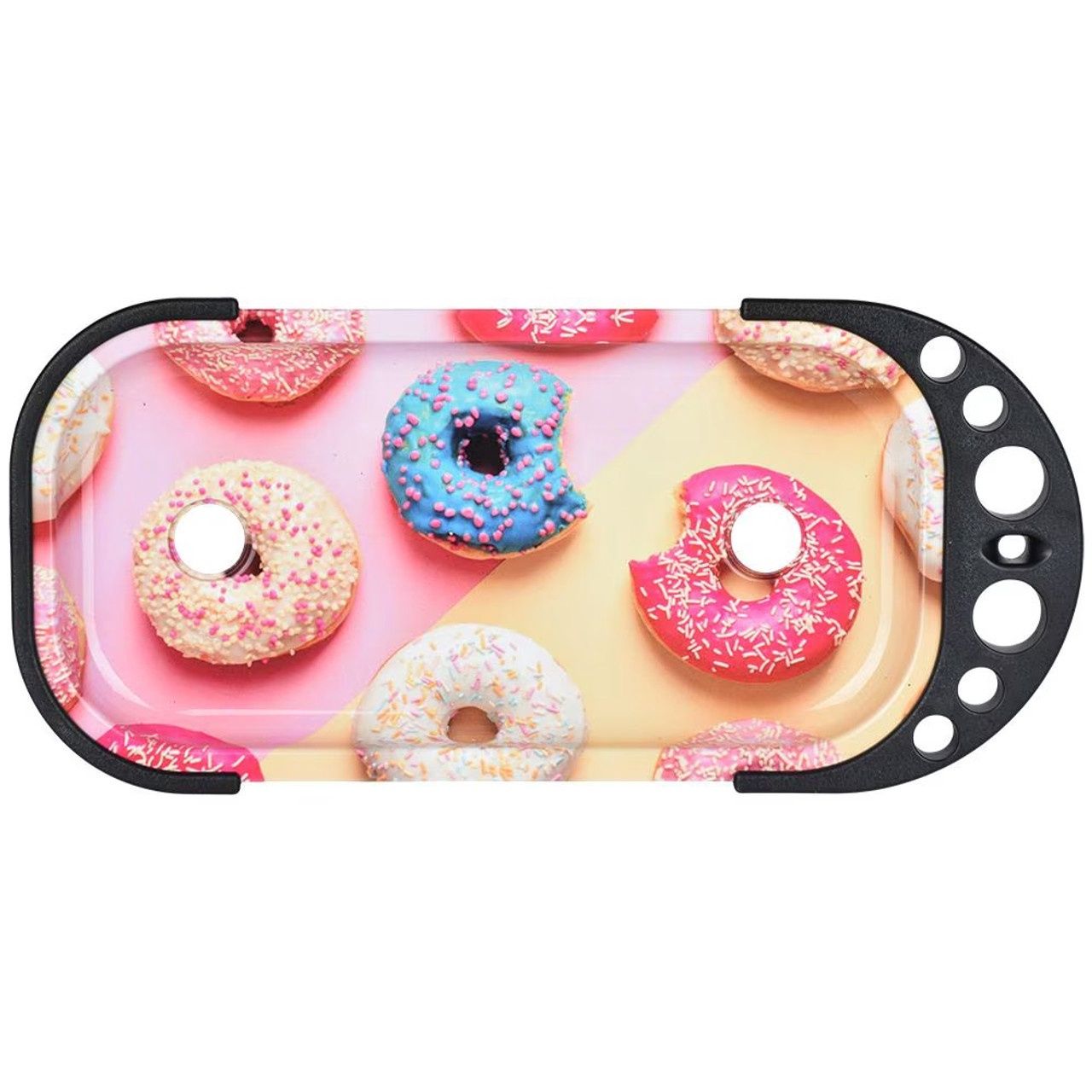 Elevated Metal Rolling Tray &amp; Cone Loader Kit, Style: Donut