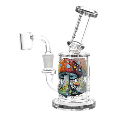 Pulsar Day Drippin&#39; On Planet Shroom Glass Dab Rig