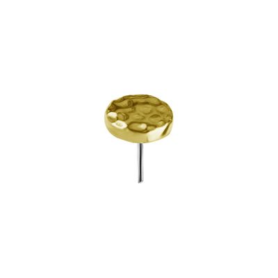 Royale Gold Hammered Disc Threadless Top