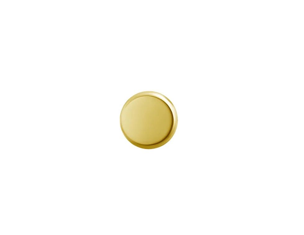 Royale Gold Disc Threadless Top, Size: 2.5mm