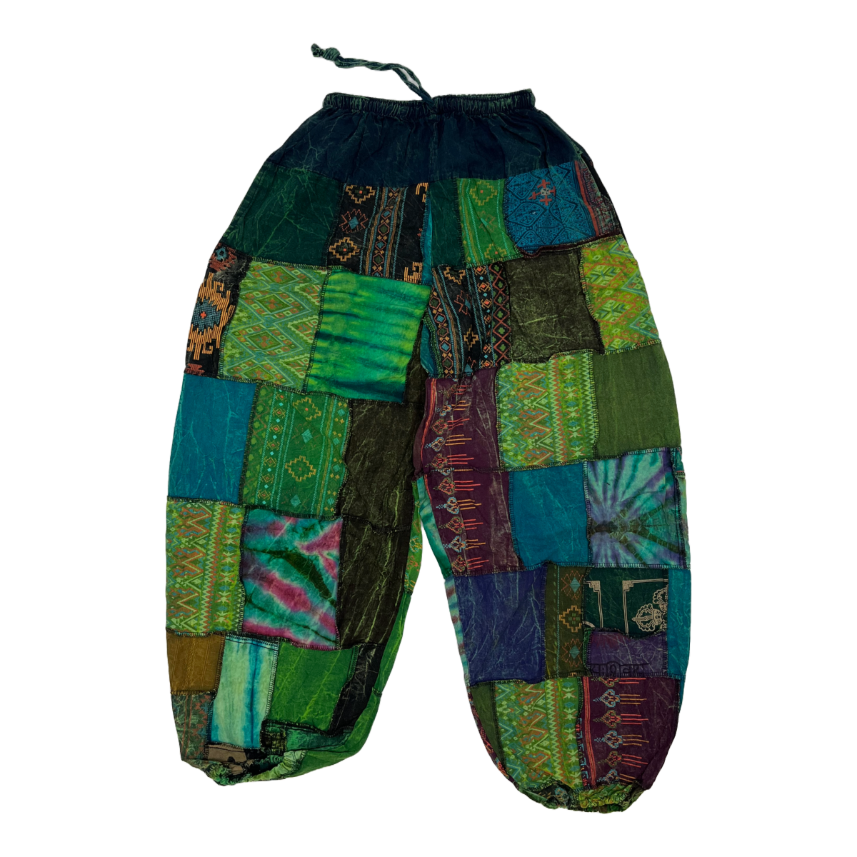 TH Patchwork Harem Pants, Colour: Blue