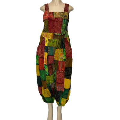 TH Patchwork Jumpsuit Elastic Ankle