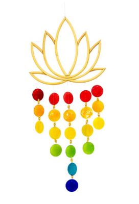 Bamboo Lotus w/ Shell Wall Hanger