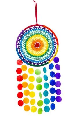 Woven Chakra Wall Hanger w/ Shells