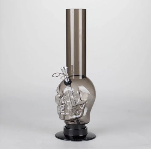 12&quot; Acrylic Skull Bong, Colour: Black