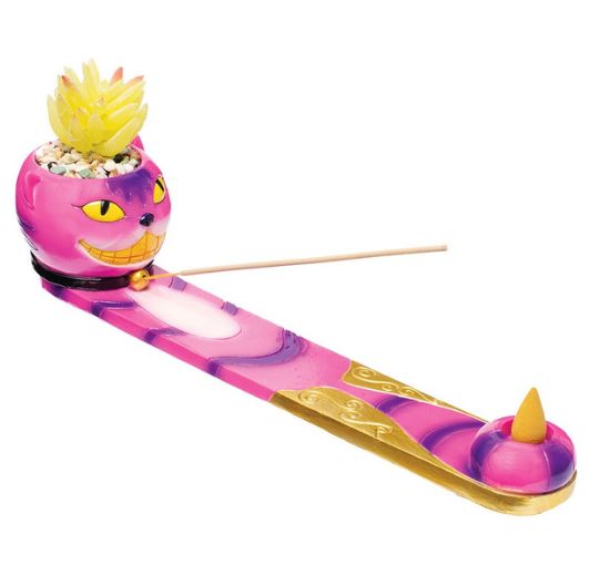 Fujima Faux Plant Incense Burner - Trippy Cat 12.5&quot;