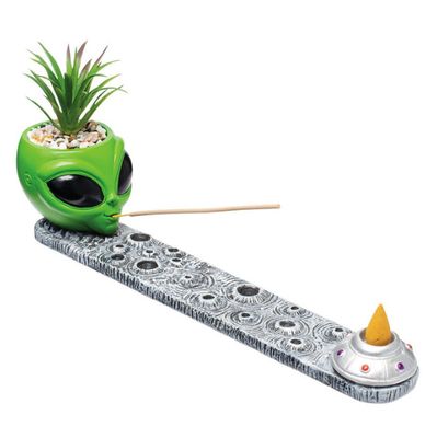 Fujima Faux Plants Incense Burner - Alien 12.5&quot;