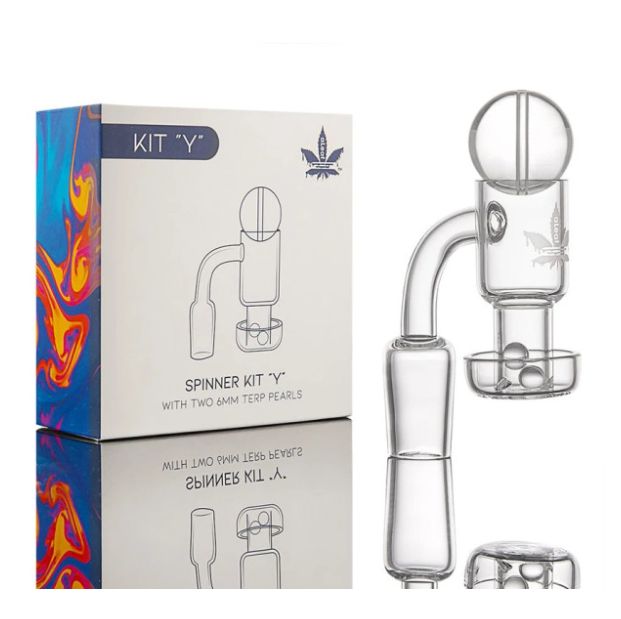 aLeaf Quartz Banger Spinner Kit - 14mm Male 90 Degree