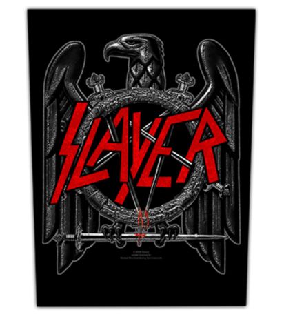 Slayer Backpatch, Style: Black Eagle Pentagram