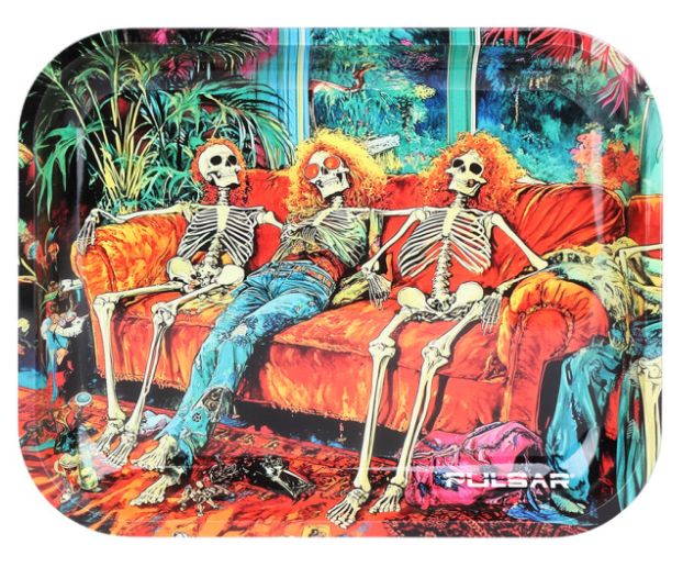 Pulsar Design Series Large Metal Rolling Tray - In Da Couch 13&quot; x 11&quot;