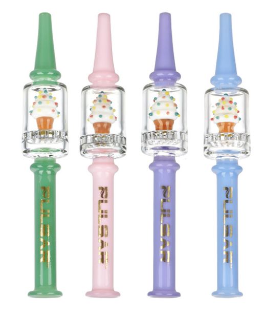 Pulsar Ice Cream Honeycomb - 4.25&quot; Glass Dab Straw