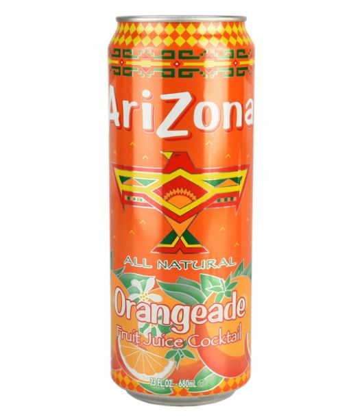 AriZona Diversion Stash Safe -23oz, Style: Orangeade