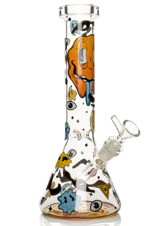 #REG143 - 12&quot; Smiley Face Beaker Bong