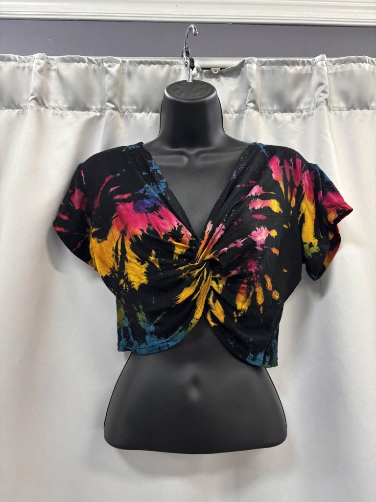 TH Tie Dye Crop Tee w/Twist, Colour: A