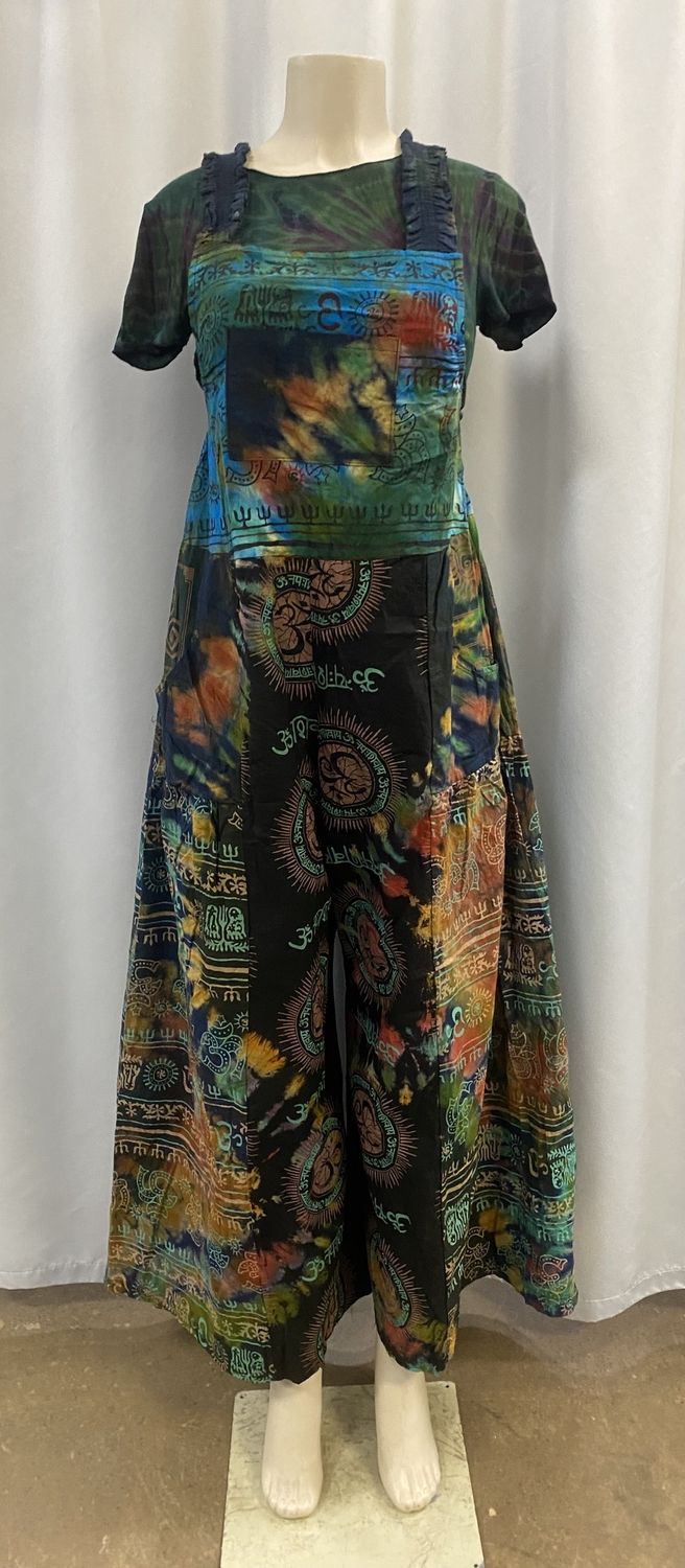 TH Tie Dye Symbols Jumpsuit, Colour: Black