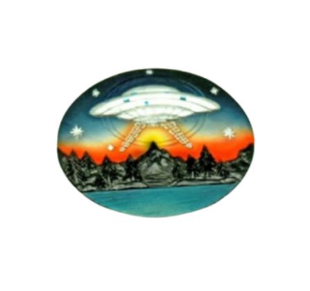 4.75&quot; Round UFO Polyresin Incense Burner - IB560