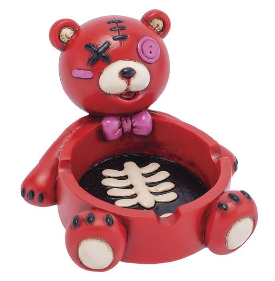 Fujima - 5.75&quot; x 4.9&quot; Zombie Bear Polyresin Ashtray
