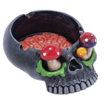 Skull Brain &amp; Mushroom Eyes 5.75&quot; x 4.2&quot; -  Ashtray