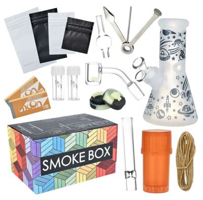 7.75&quot; - Smoke Box Bong w/ Smoking Kit