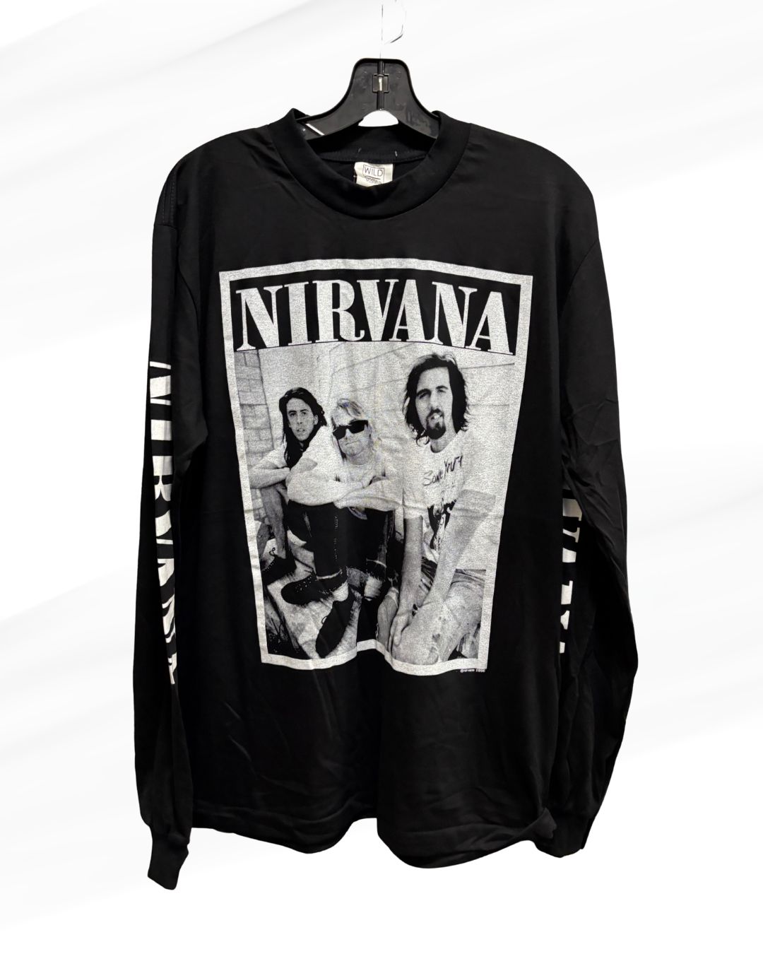 TH Nirvana Band Photo Longsleeve Shirt, Size: Medium