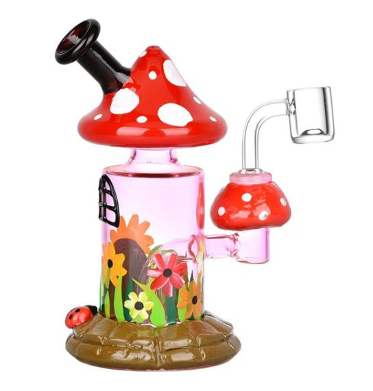 6.25&quot; Glow-In-The-Dark Magic Mushroom Garden Rig