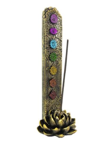 10.5" - 7 Chakras Polyresin Incense Burner