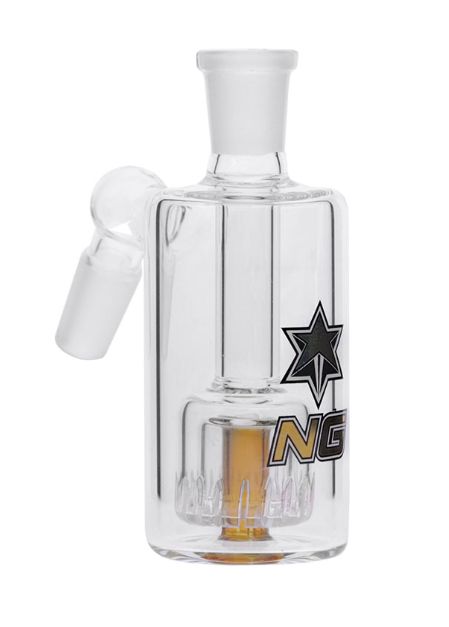 Nice Glass Double Wall Drum Ashcatcher, Colour: Gold