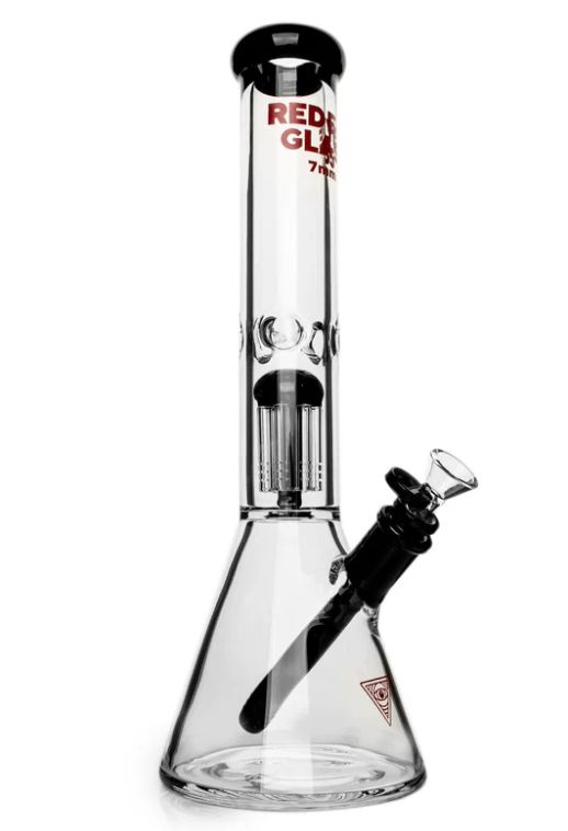 Red Eye Glass 15" Wildwood Dual Chamber Beaker, Colour: Black