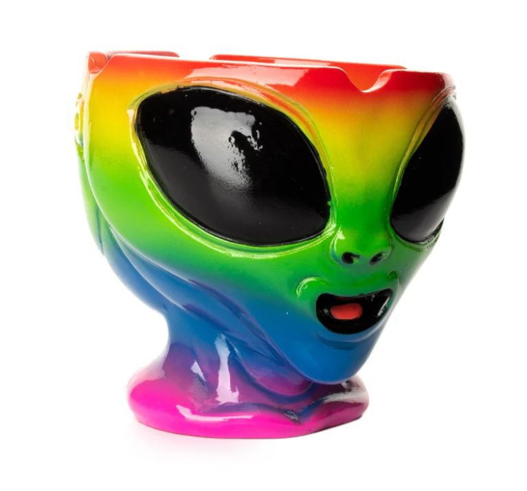 Multicoloured Alien Head Ashtray